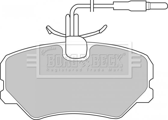 BORG & BECK Комплект тормозных колодок, дисковый тормоз BBP1105